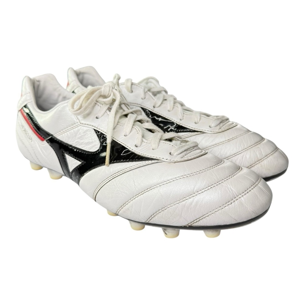 Mizuno Morelia Made in Japan Soccer Cleats White Black Red FG US 11 EU 44.5